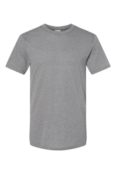 Augusta Sportswear 3065 Mens Short Sleeve Crewneck T-Shirt Heather Grey Flat Front
