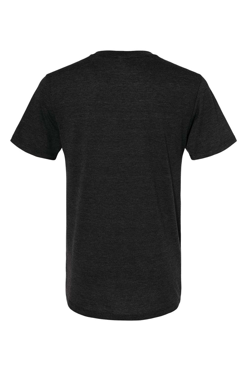 Augusta Sportswear 3065 Mens Short Sleeve Crewneck T-Shirt Heather Black Flat Back
