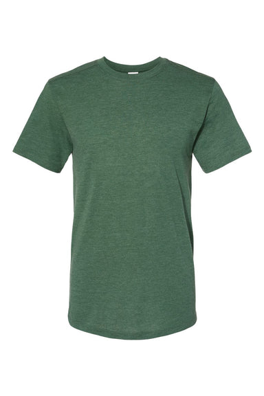 Augusta Sportswear 3065 Mens Short Sleeve Crewneck T-Shirt Heather Dark Green Flat Front