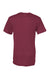 Augusta Sportswear 3065 Mens Short Sleeve Crewneck T-Shirt Heather Maroon Flat Back
