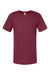 Augusta Sportswear 3065 Mens Short Sleeve Crewneck T-Shirt Heather Maroon Flat Front