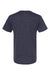 Augusta Sportswear 3065 Mens Short Sleeve Crewneck T-Shirt Heather Navy Blue Flat Back