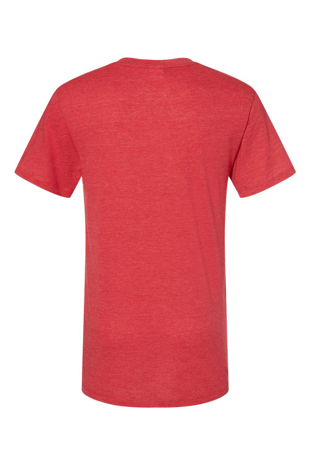 Augusta Sportswear 3065 Mens Short Sleeve Crewneck T-Shirt Heather Red Flat Back
