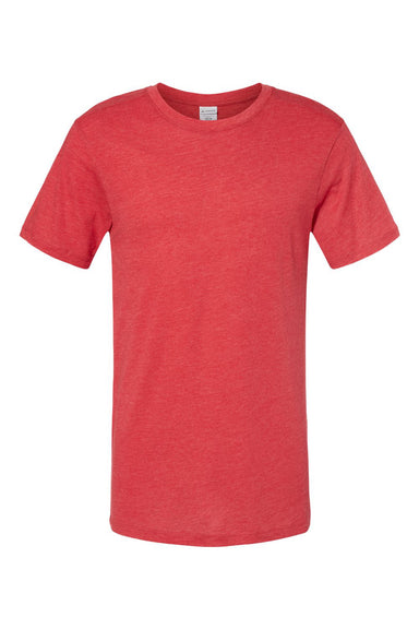 Augusta Sportswear 3065 Mens Short Sleeve Crewneck T-Shirt Heather Red Flat Front