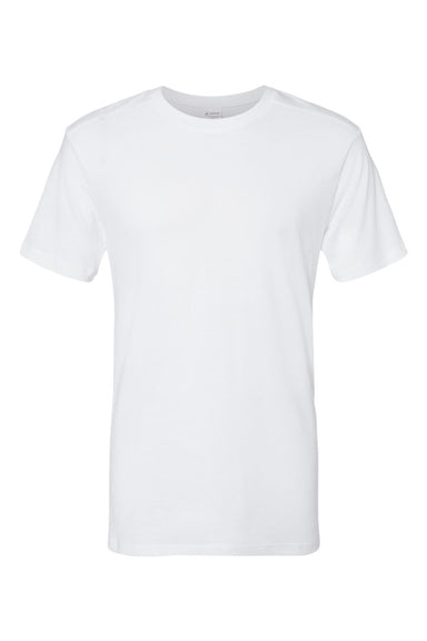 Augusta Sportswear 3065 Mens Short Sleeve Crewneck T-Shirt White Flat Front