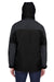 North End 88006 Mens 3-in-1 Water Resistant Full Zip Hooded Jacket Black/Grey Model Back