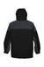 North End 88006 Mens 3-in-1 Water Resistant Full Zip Hooded Jacket Black/Grey Flat Back