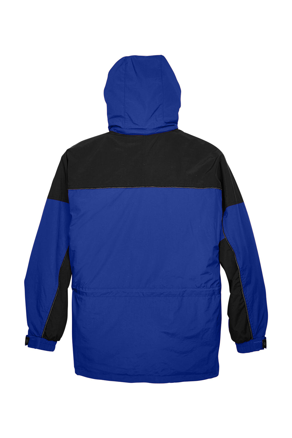 North End 88006 Mens 3-in-1 Water Resistant Full Zip Hooded Jacket Royal Cobalt Blue/Midnight Navy Blue Flat Back