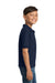 Gildan 8800B Youth DryBlend Moisture Wicking Short Sleeve Polo Shirt Navy Blue Model Side