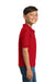 Gildan 8800B Youth DryBlend Moisture Wicking Short Sleeve Polo Shirt Red Model Side