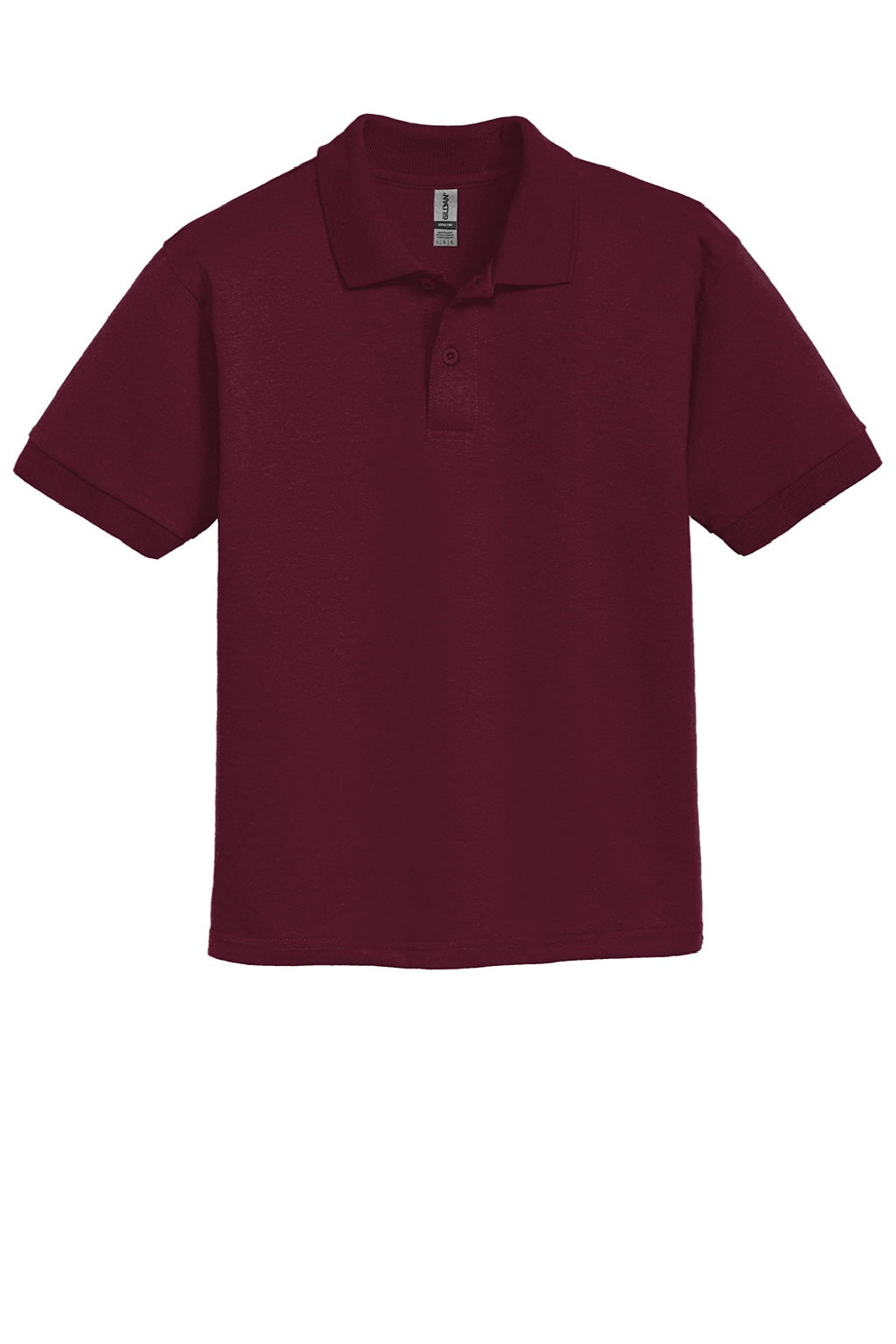 Gildan 8800B Youth DryBlend Moisture Wicking Short Sleeve Polo Shirt Maroon Flat Front