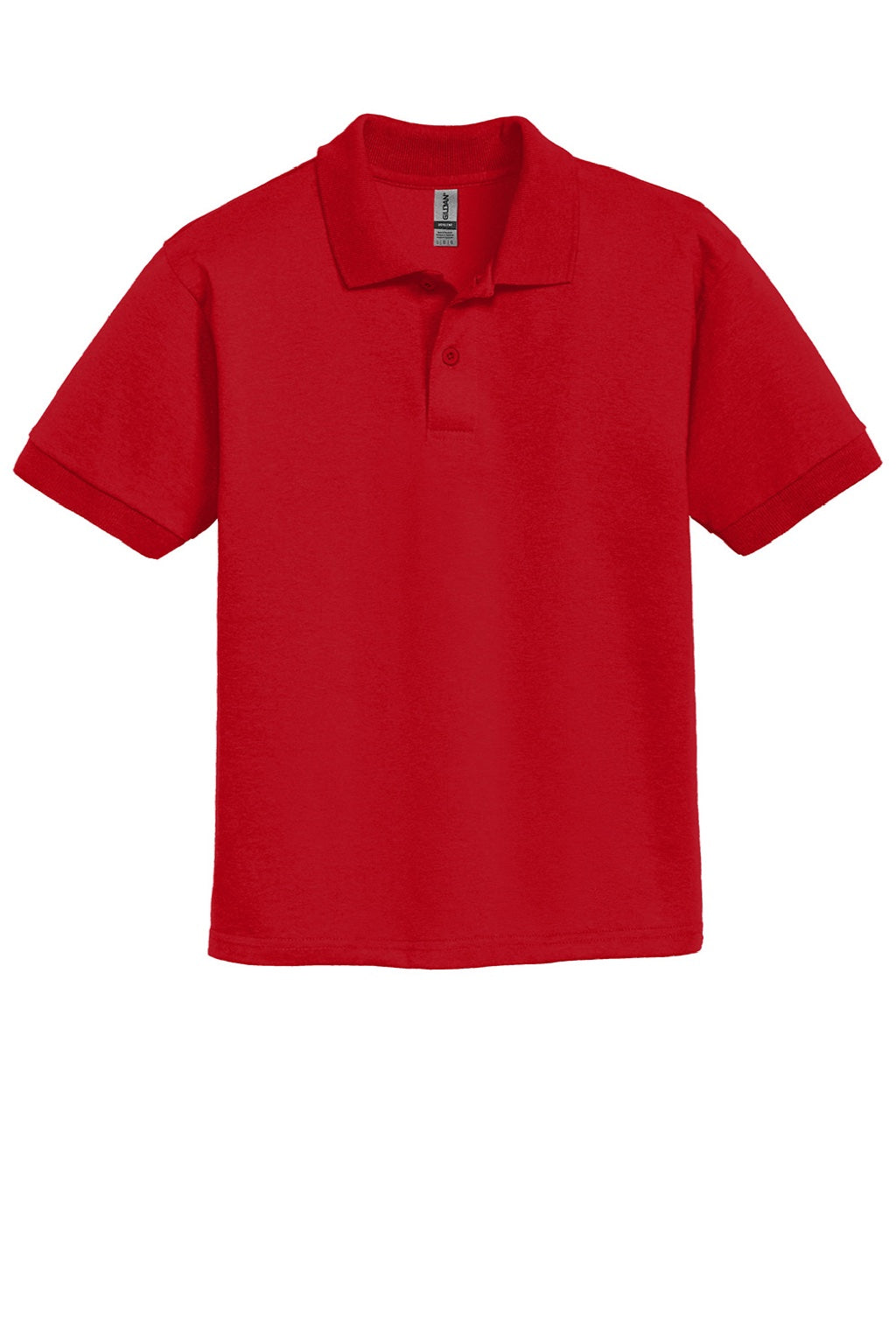 Gildan 8800B Youth DryBlend Moisture Wicking Short Sleeve Polo Shirt Red Flat Front
