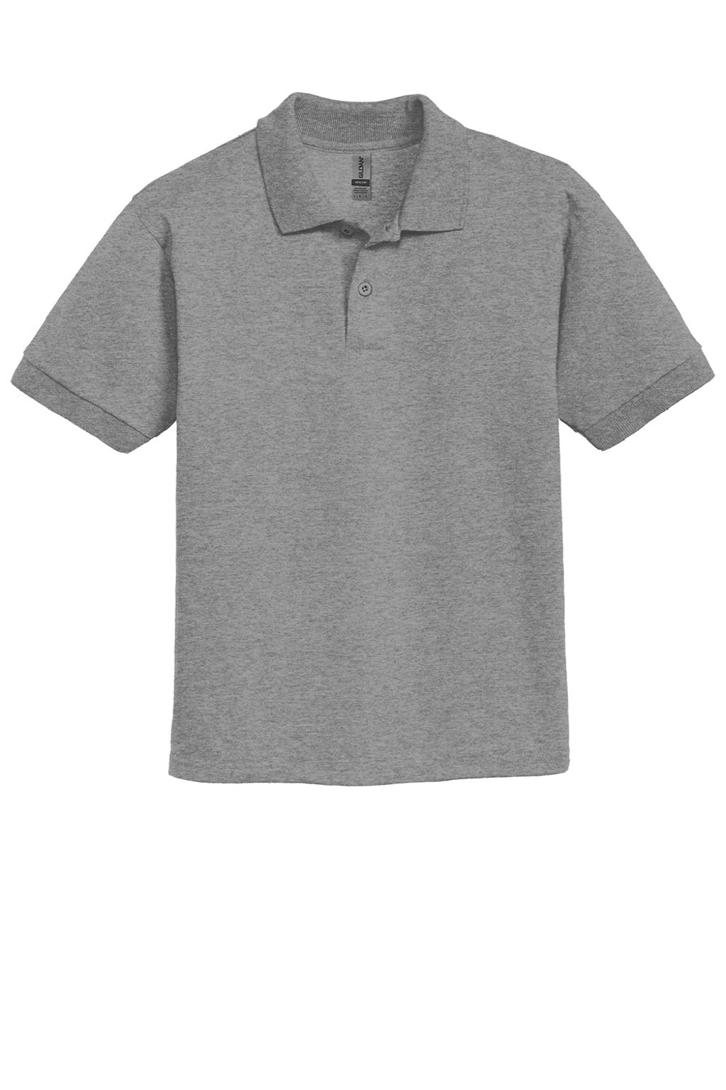 Gildan 8800B Youth DryBlend Moisture Wicking Short Sleeve Polo Shirt Sport Grey Flat Front