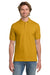 Gildan 8800 Mens DryBlend Moisture Wicking Short Sleeve Polo Shirt Gold Model Front