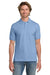 Gildan 8800 Mens DryBlend Moisture Wicking Short Sleeve Polo Shirt Light Blue Model Front