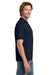 Gildan 8800 Mens DryBlend Moisture Wicking Short Sleeve Polo Shirt Navy Blue Model Side