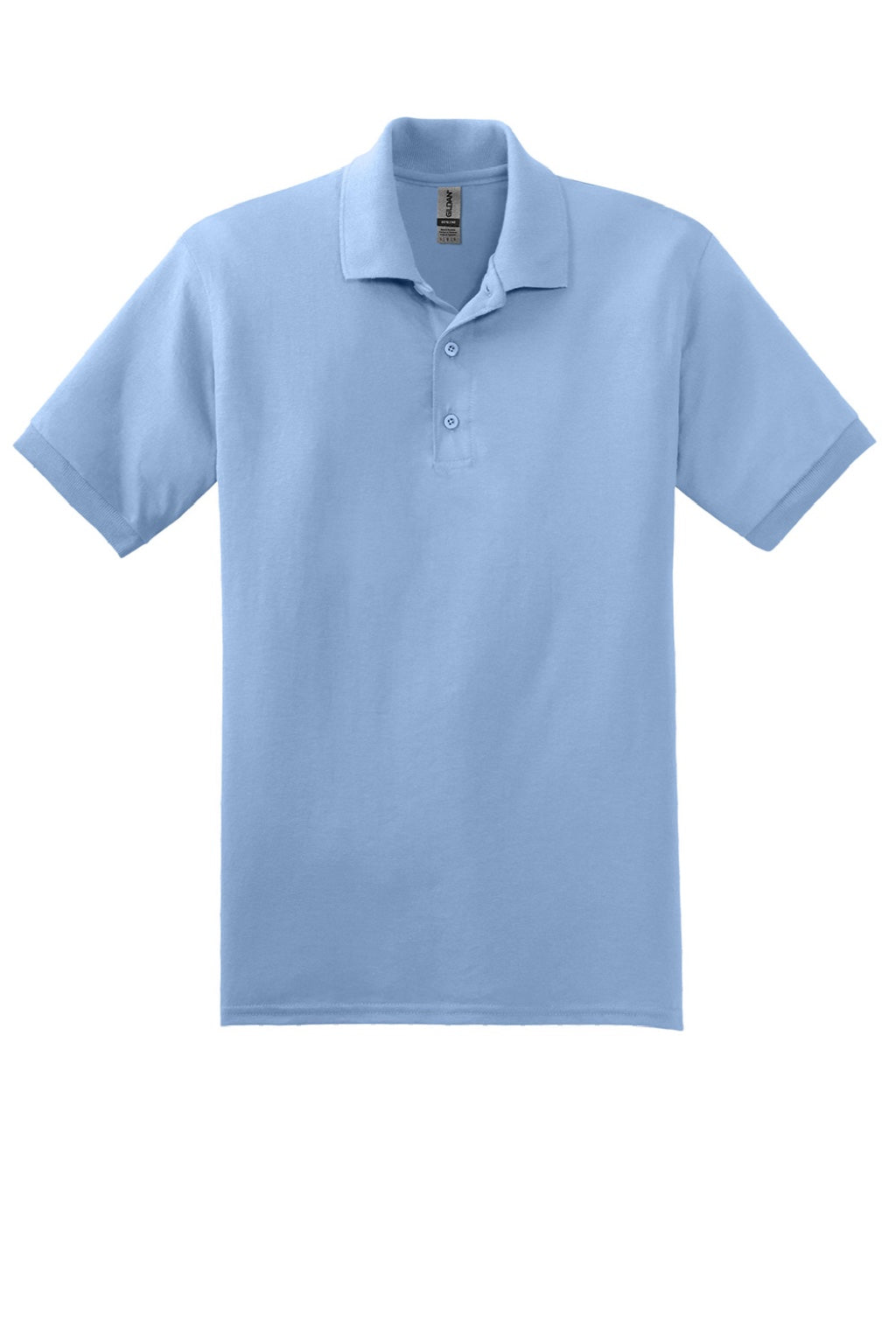 Gildan 8800 Mens DryBlend Moisture Wicking Short Sleeve Polo Shirt Light Blue Flat Front