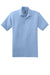 Gildan 8800 Mens DryBlend Moisture Wicking Short Sleeve Polo Shirt Light Blue Flat Front
