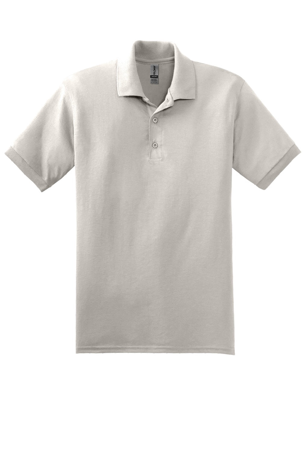 Gildan 8800 Mens DryBlend Moisture Wicking Short Sleeve Polo Shirt Sand Flat Front