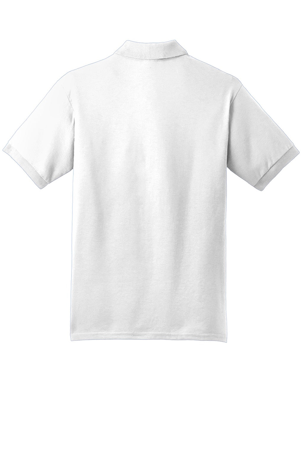 Gildan 8800 Mens DryBlend Moisture Wicking Short Sleeve Polo Shirt White Flat Back