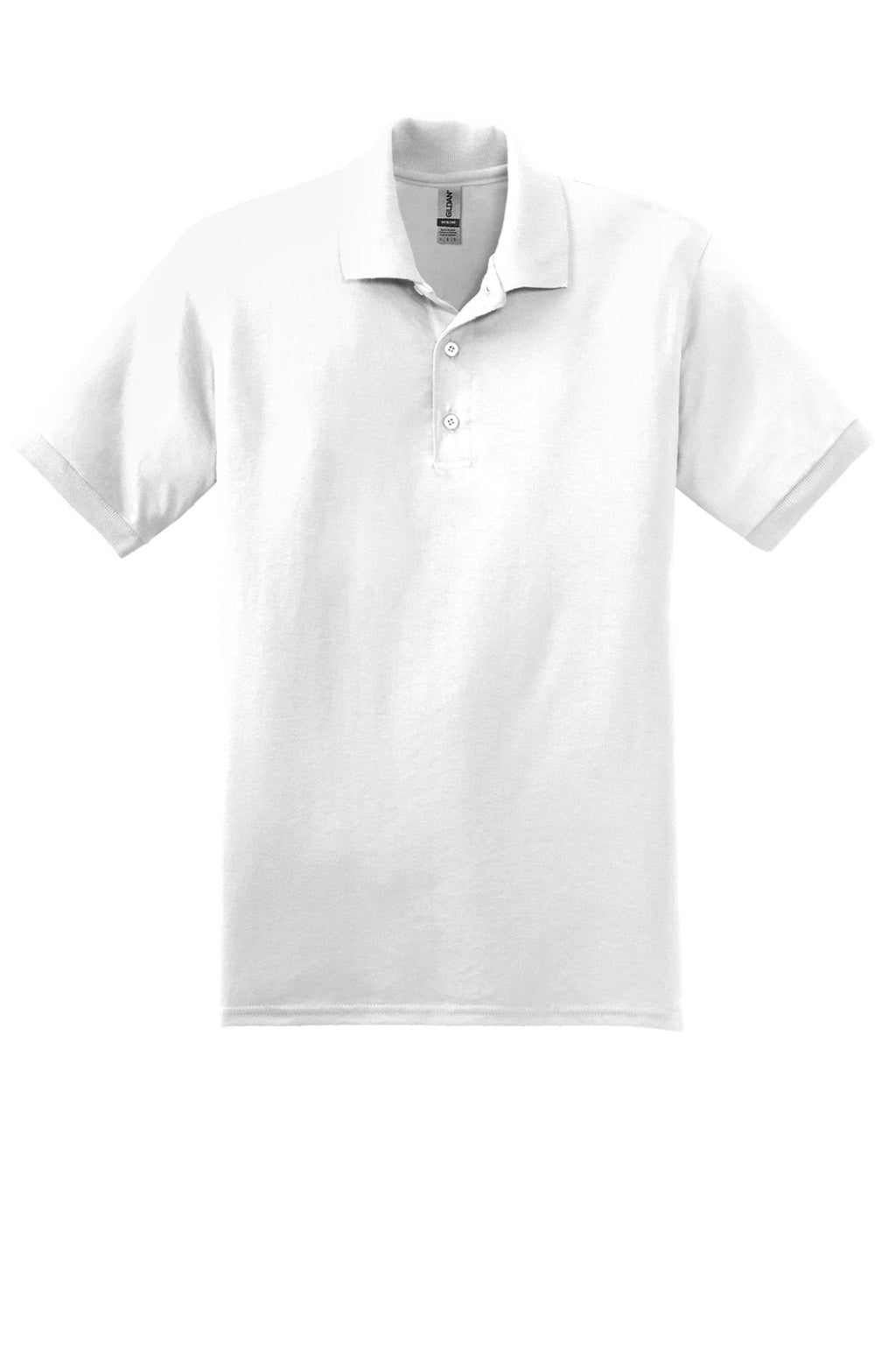 Gildan 8800 Mens DryBlend Moisture Wicking Short Sleeve Polo Shirt White Flat Front