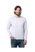Alternative 8800PF Mens Eco Cozy Fleece Crewneck Sweatshirt White Front