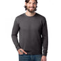 Alternative Mens Eco Cozy Fleece Crewneck Sweatshirt - Heather Dark Grey