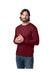 Alternative 8800PF Mens Eco Cozy Fleece Crewneck Sweatshirt Currant 3Q