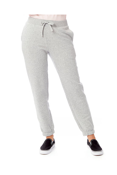 Alternative 8803PF Mens Eco Cozy Fleece Sweatpants w/ Pockets Heather Grey Model Front