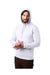 Alternative 8804PF Mens Eco Cozy Fleece Hooded Sweatshirt Hoodie White Model 3Q