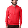 Alternative Mens Eco Cozy Fleece Hooded Sweatshirt Hoodie - Apple Red