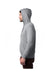 Alternative 8804PF Mens Eco Cozy Fleece Hooded Sweatshirt Hoodie Heather Grey Model Side