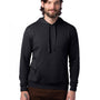 Alternative Mens Eco Cozy Fleece Hooded Sweatshirt Hoodie - Black