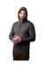 Alternative 8804PF Mens Eco Cozy Fleece Hooded Sweatshirt Hoodie Heather Dark Grey Model 3Q