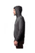 Alternative 8804PF Mens Eco Cozy Fleece Hooded Sweatshirt Hoodie Heather Dark Grey Model Side