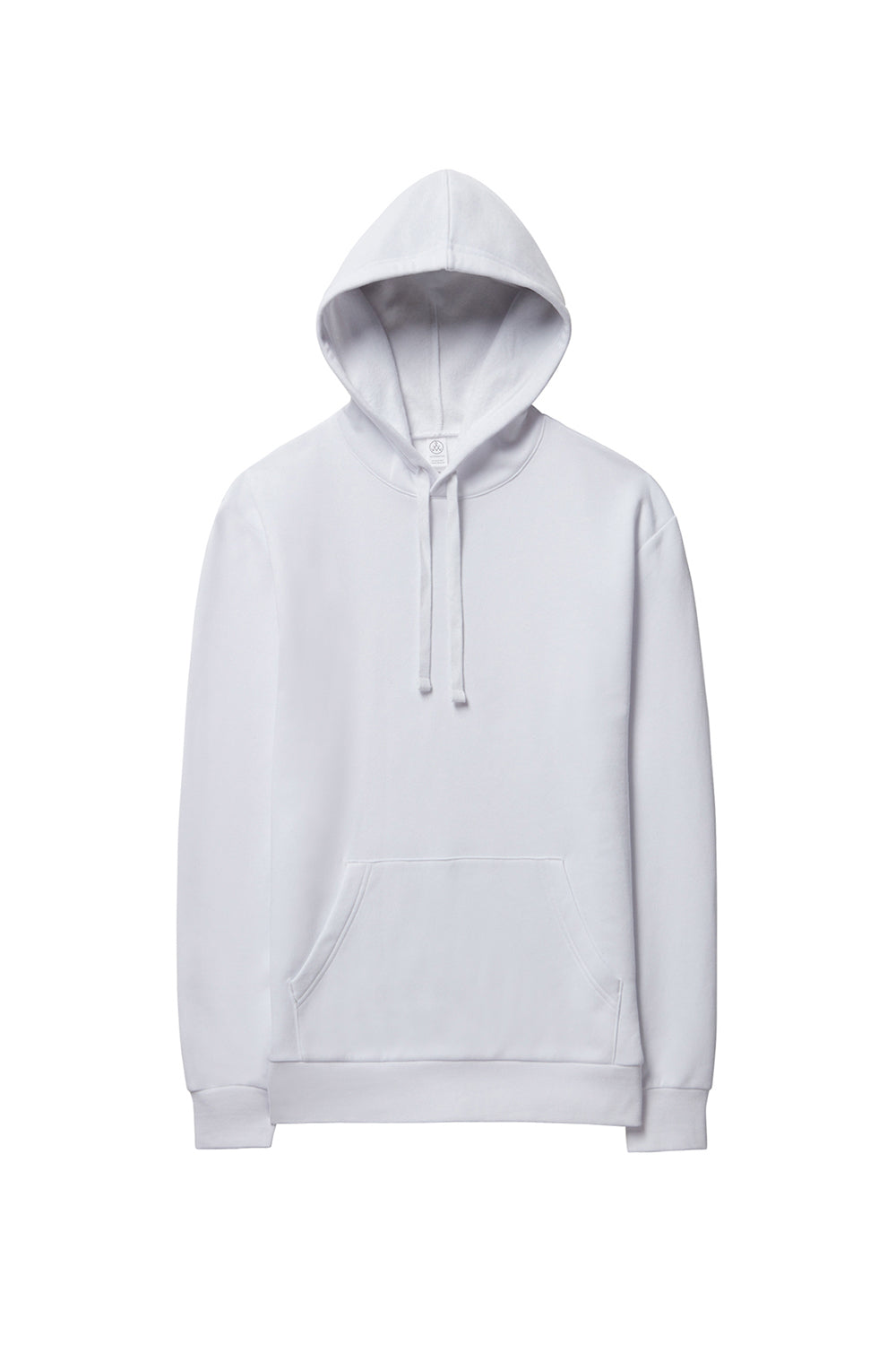 Alternative 8804PF Mens Eco Cozy Fleece Hooded Sweatshirt Hoodie White Flat Front