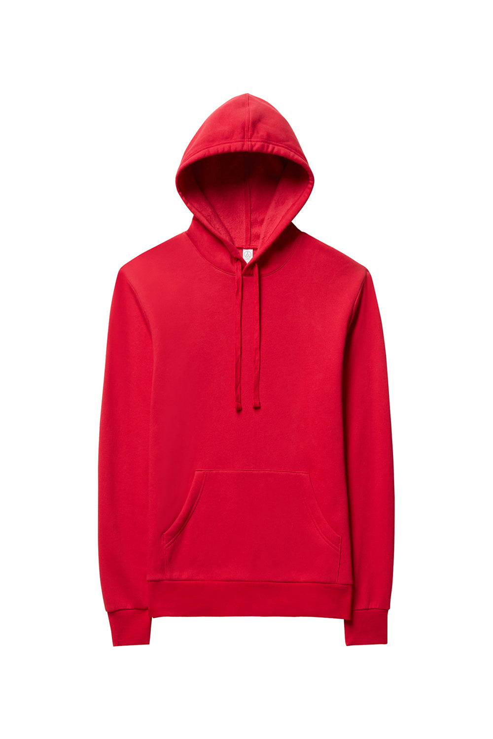 Alternative 8804PF Mens Eco Cozy Fleece Hooded Sweatshirt Hoodie Apple Red Flat Front