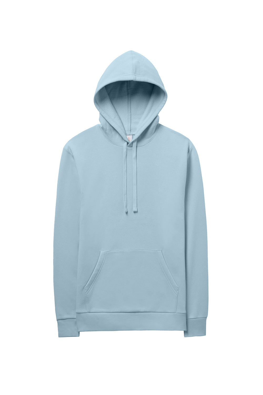 Alternative 8804PF Mens Eco Cozy Fleece Hooded Sweatshirt Hoodie Light Blue Flat Front
