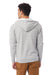 Alternative 8805PF Mens Eco Cozy Fleece Full Zip Hooded Sweatshirt Hoodie Heather Grey Model Back