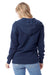 Alternative 8805PF Mens Eco Cozy Fleece Full Zip Hooded Sweatshirt Hoodie Midnight Navy Blue Model Back