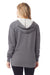 Alternative 8805PF Mens Eco Cozy Fleece Full Zip Hooded Sweatshirt Hoodie Heather Dark Grey Model Back