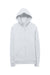 Alternative 8805PF Mens Eco Cozy Fleece Full Zip Hooded Sweatshirt Hoodie White Flat Front