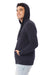 Alternative 8805PF Mens Eco Cozy Fleece Full Zip Hooded Sweatshirt Hoodie Black Model Side