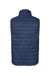 Burnside 8703 Mens Element Full Zip Puffer Vest Navy Blue Flat Back