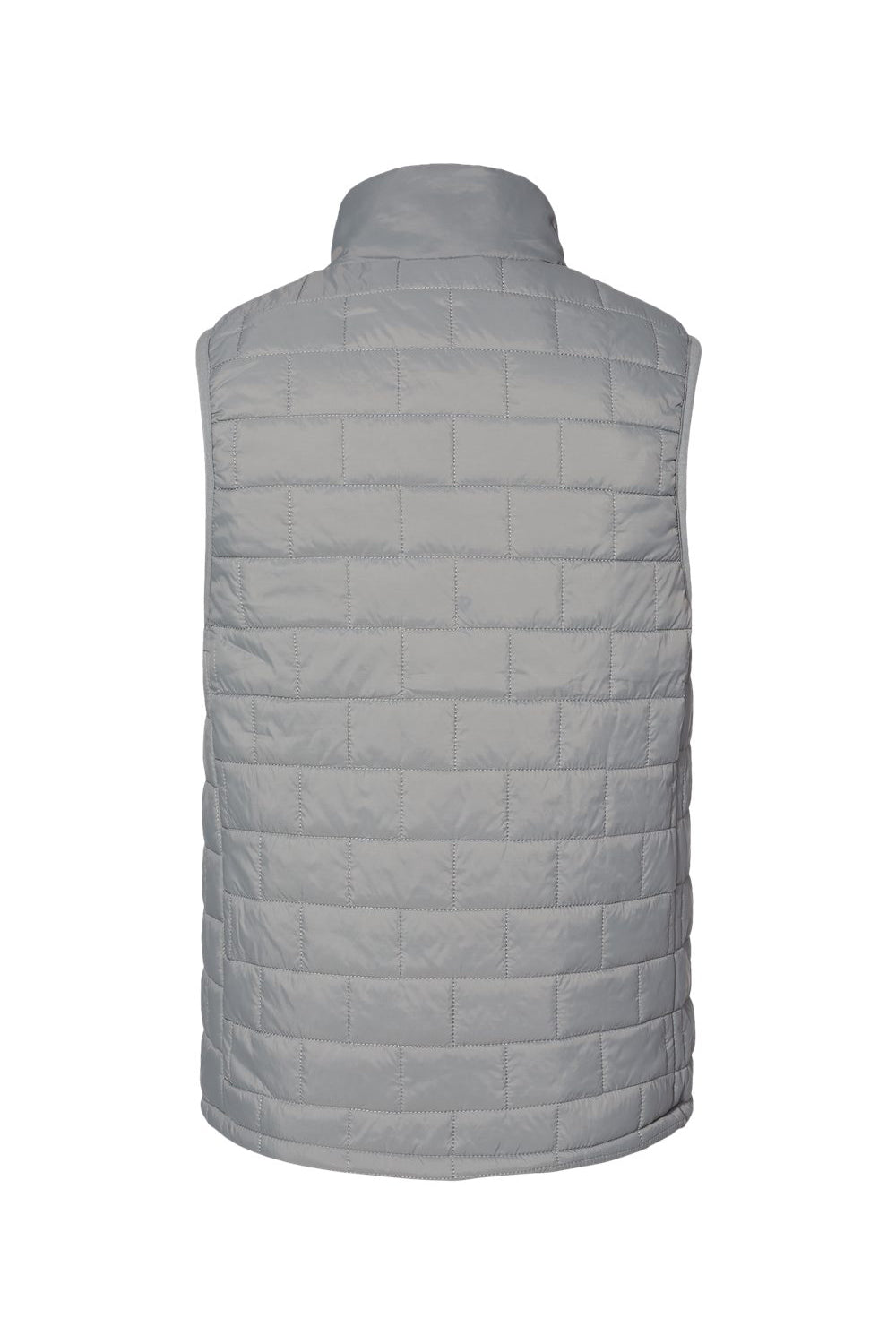 Burnside 8703 Mens Element Full Zip Puffer Vest Steel Grey Flat Back