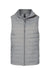 Burnside 8703 Mens Element Full Zip Puffer Vest Steel Grey Flat Front