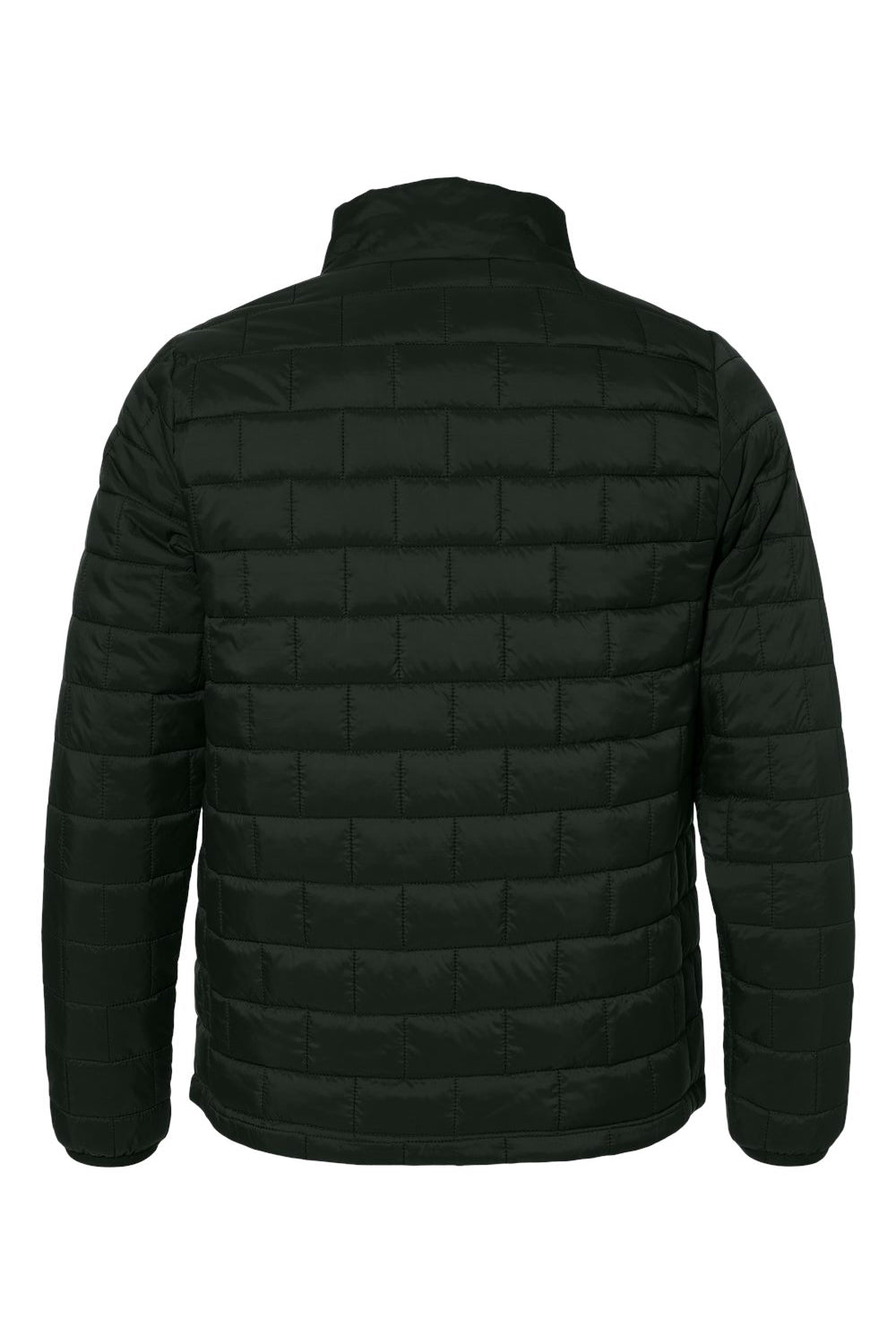 Burnside 8713 Mens Element Full Zip Puffer Jacket Black Flat Back