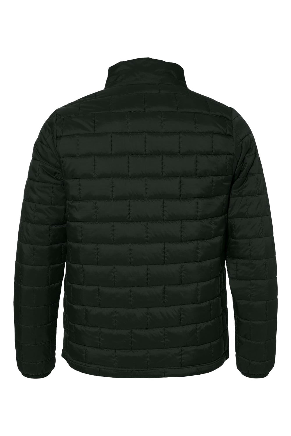 Burnside 8713 Mens Element Full Zip Puffer Jacket Black Flat Back