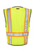 Kishigo 1580-1581 Unisex 6 Pocket Contrast Class 2 Vest Lime Green Flat Back