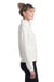 Alternative 8808PF Womens Eco Cozy Fleece Mock Neck 1/4 Zip Sweatshirt Natural Model Side